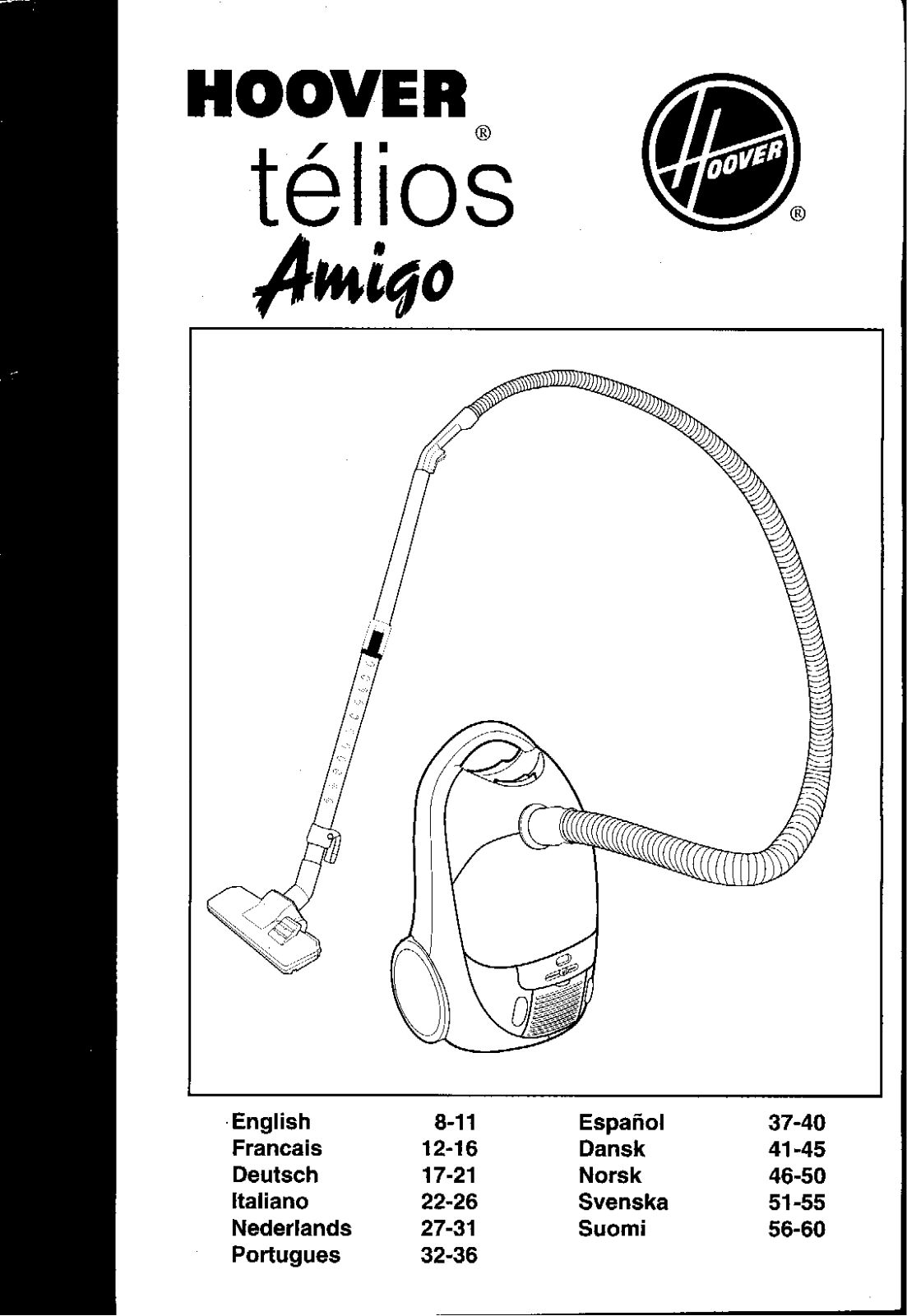 HOOVER T 4545, TELIOS AMIGO User Manual