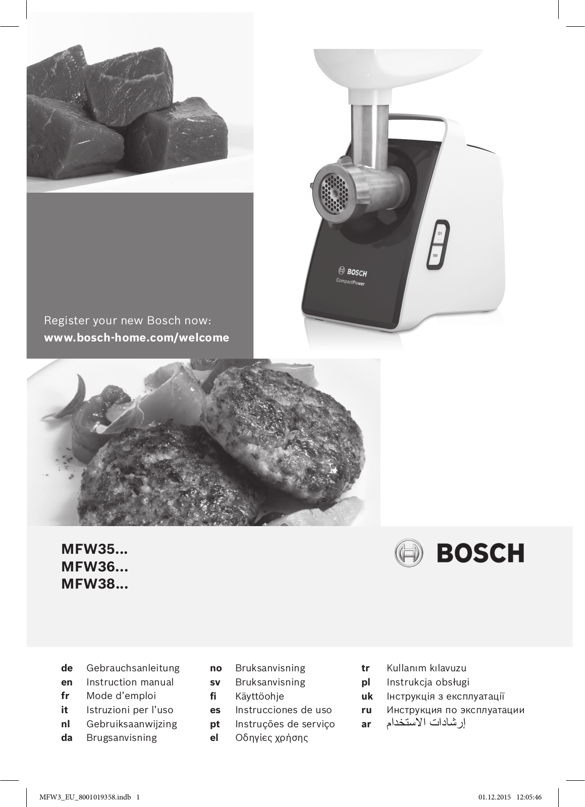 Bosch MFW3850B User Manual