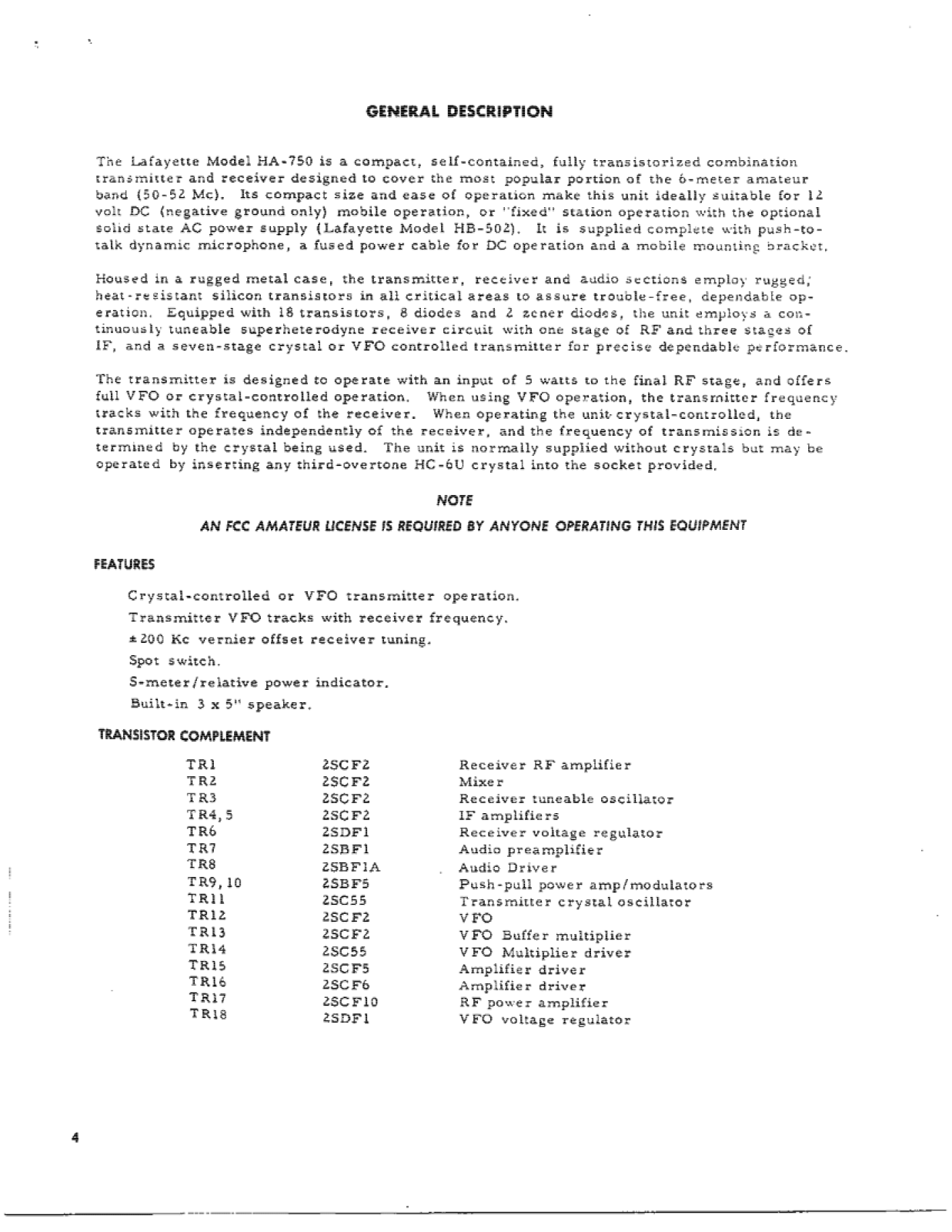 Lafayette HA-750 User Manual (PAGE 03)