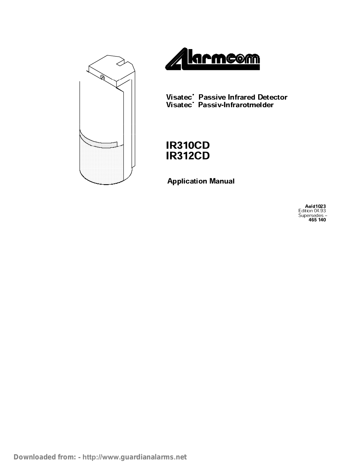 Alarmcom IR310CD, IR313CD User Manual