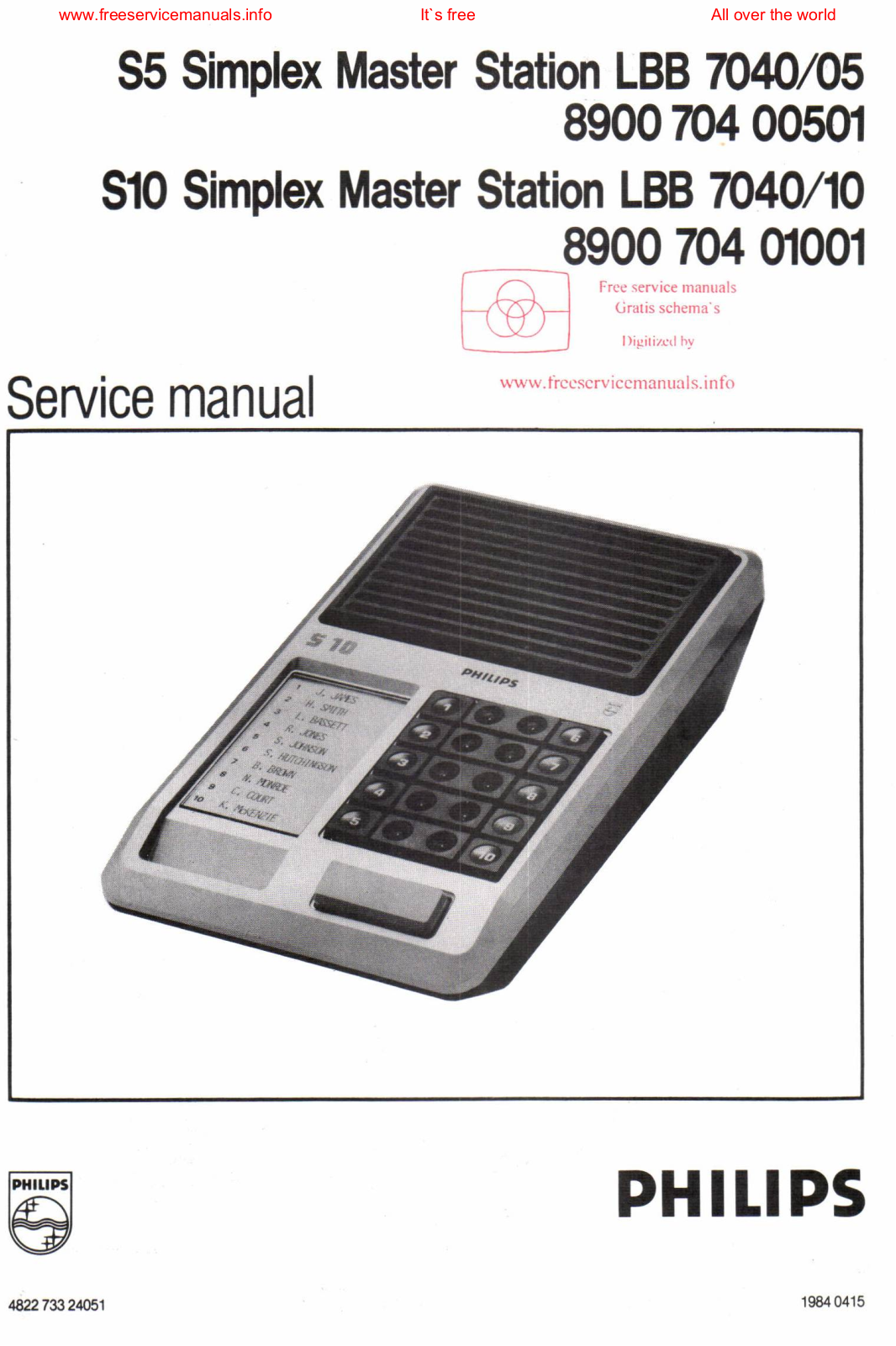 Philips lbb7040 Datasheet - ManualMachine.com