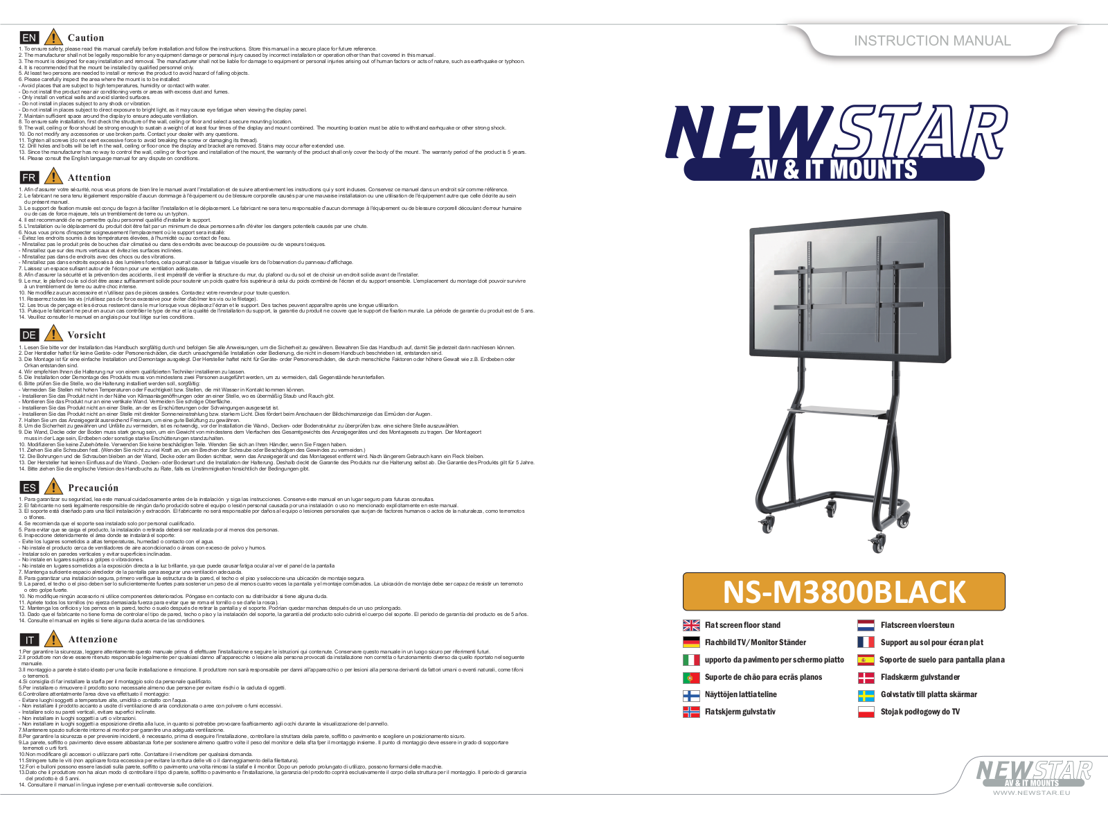 Newstar NS-M3800BLACK User Manual