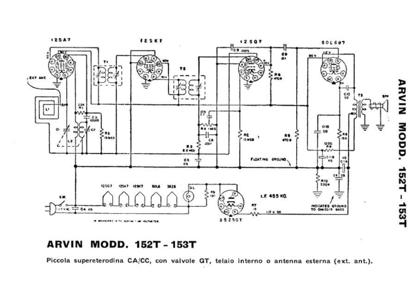 Arvin 152t, 153t schematic - ManualMachine.com
