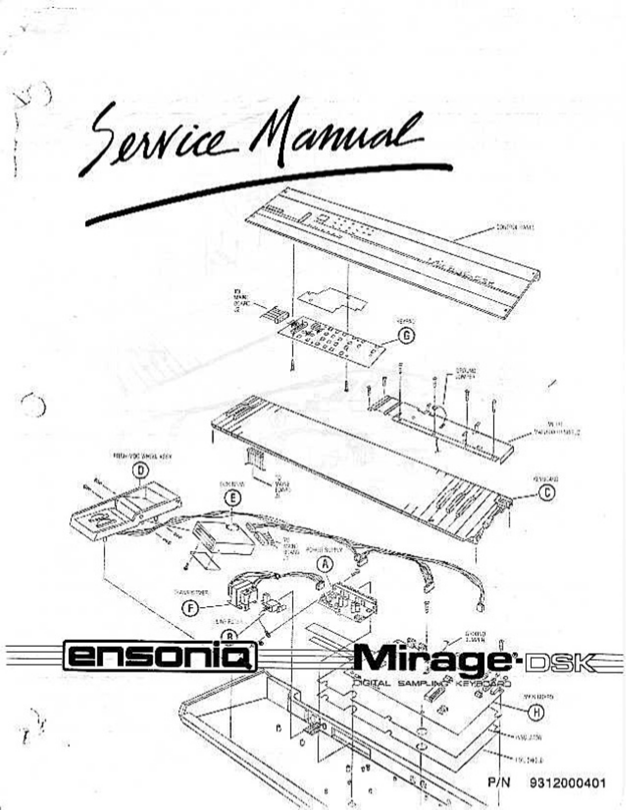 Ensoniq Corporation Mirage DSK-1 Service Manual