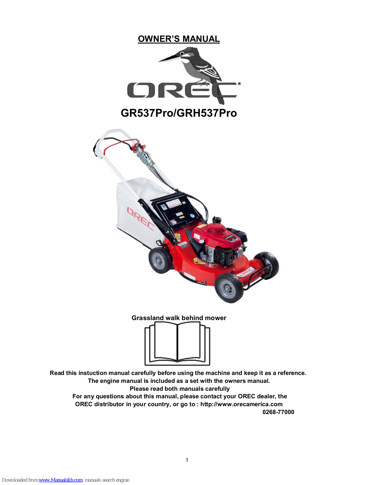 OREC GRH537Pro, GR537Pro Owner's Manual