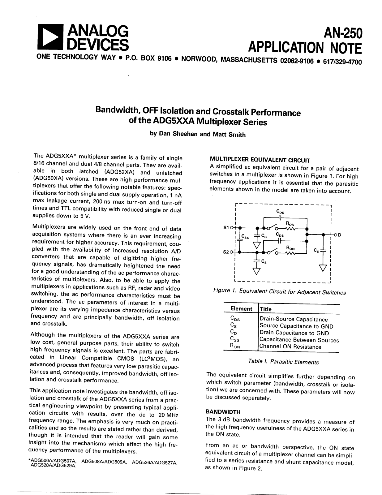 Analog Devices AN250 Application Notes