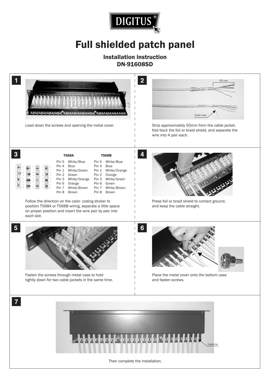 Digitus DN-91608SD Installation Guide