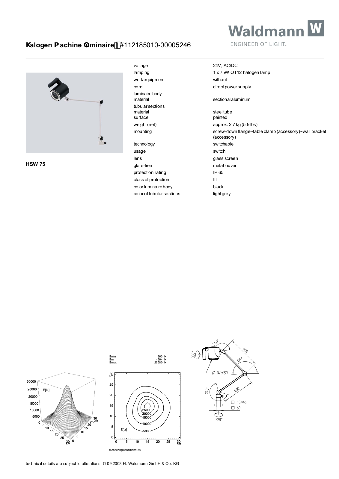 Waldmann 112185010-00005246 Information guide