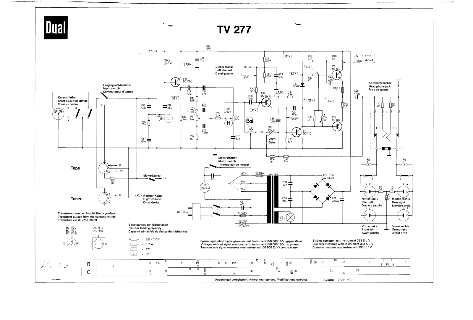 Dual TV-277 Schematic