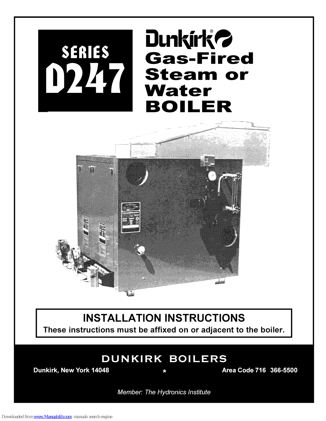 Dunkirk D247 Installation Instructions Manual - ManualMachine.com
