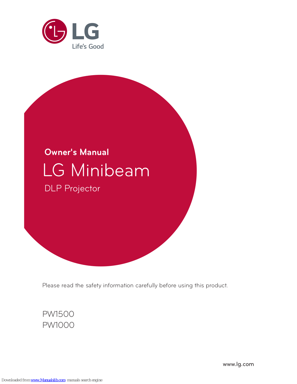 LG PW1000, Minibeam PW1500, Minibeam PW1000 Owner's Manual