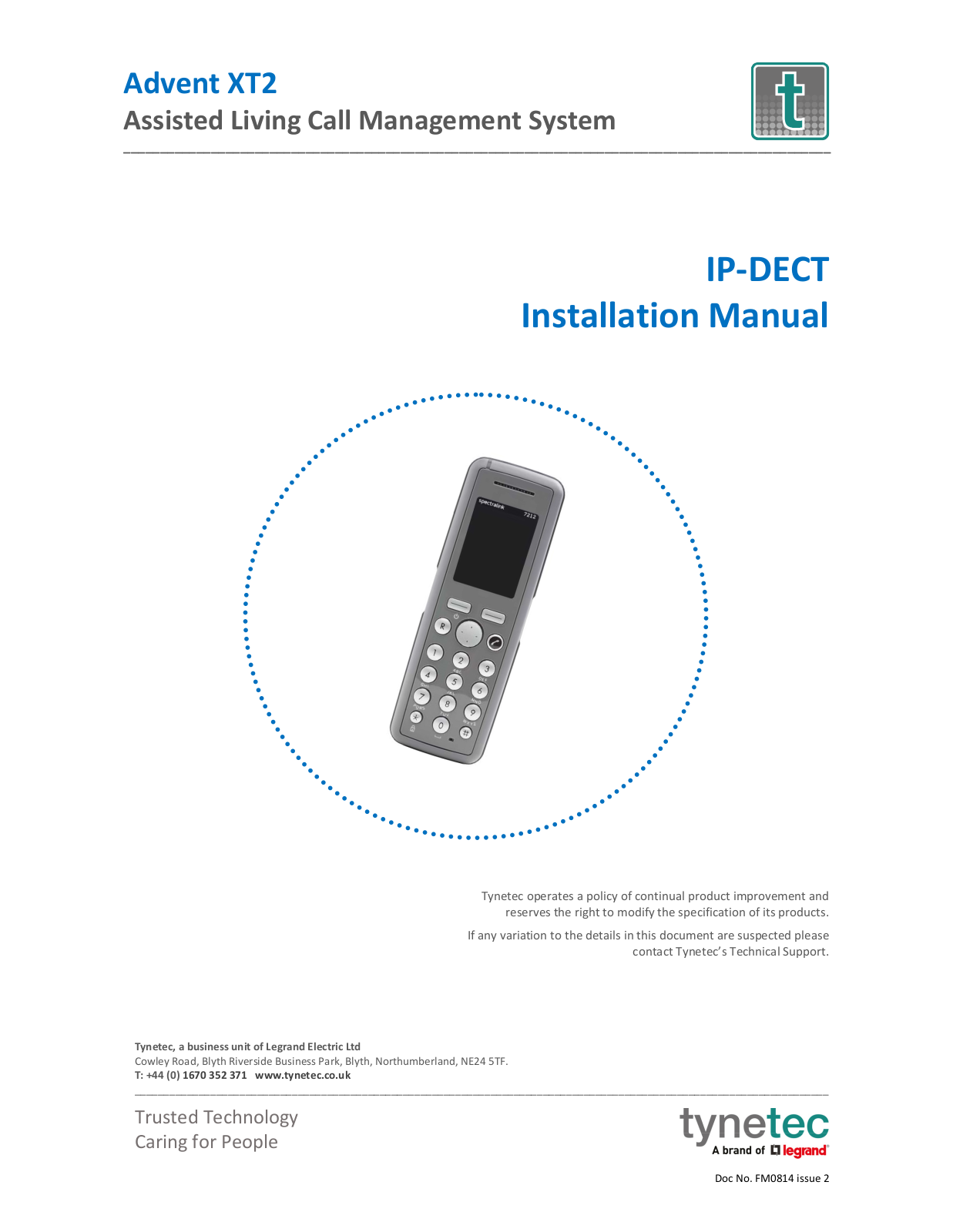 Tynetec Advent XT2 Installation Manual