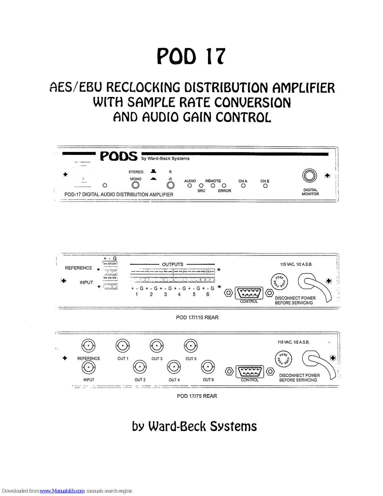 Ward-Beck Systems POD 17 User Manual