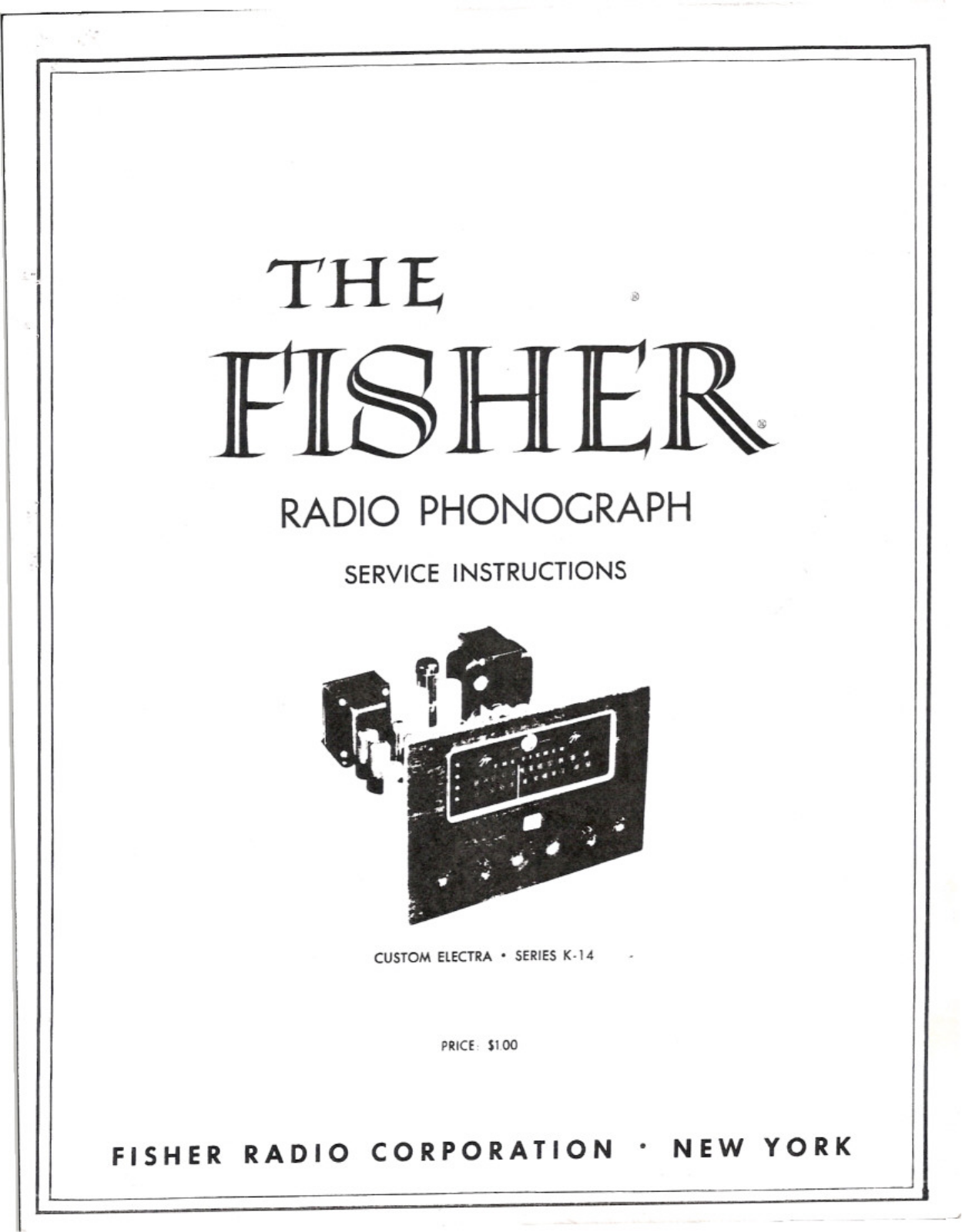 Fisher Electra-K-14 Service Manual