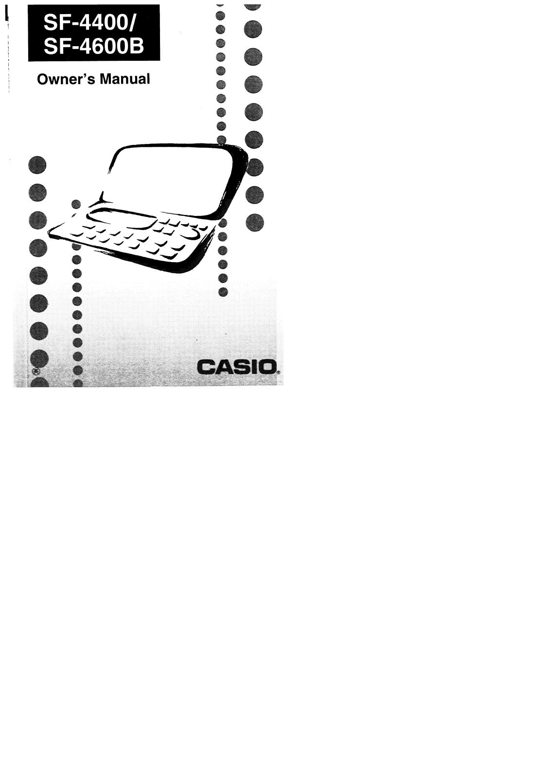 CASIO SF-4600B, SF-4400 User Manual