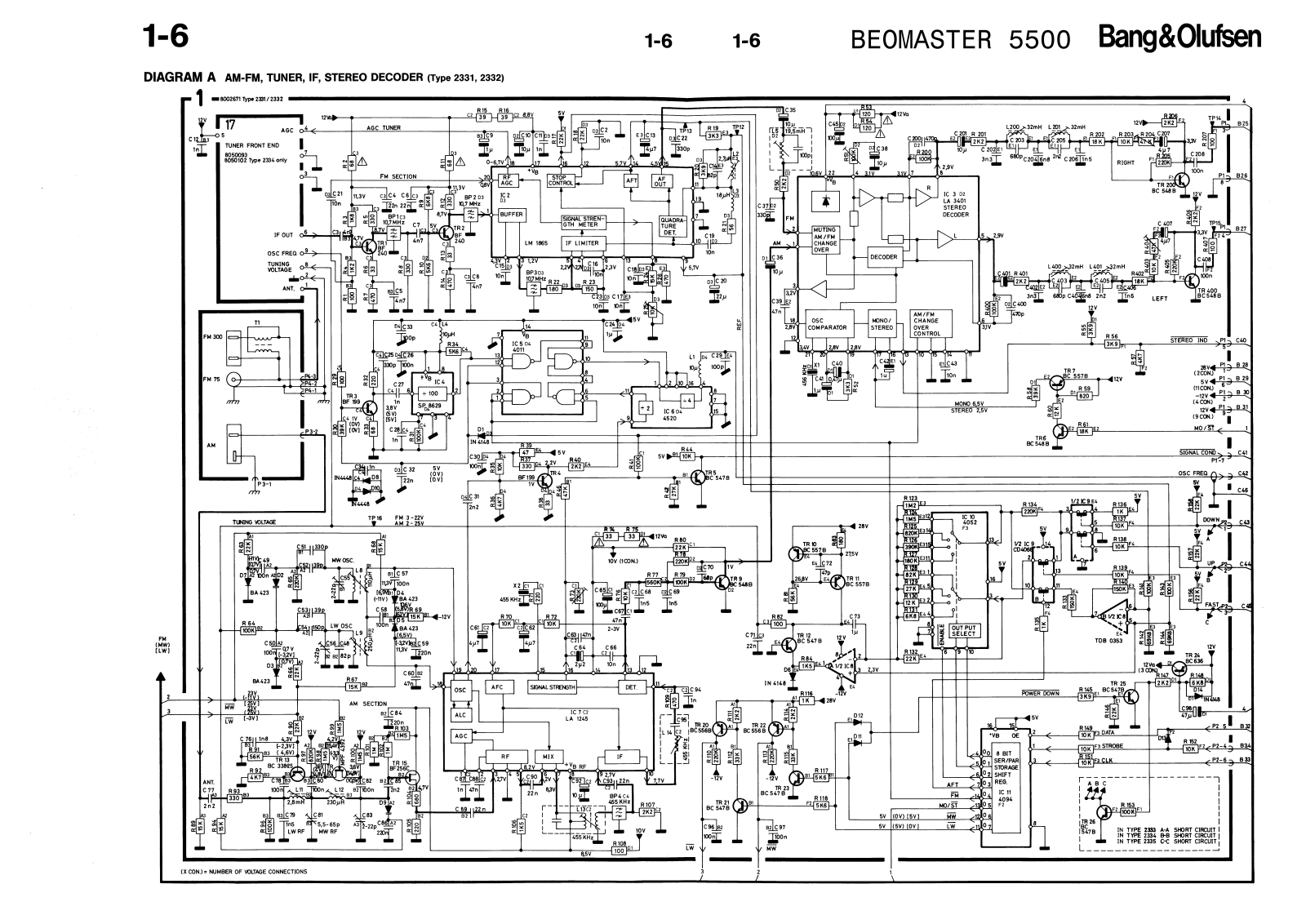 Bang and Olufsen Beomaster 5500 Schematic
