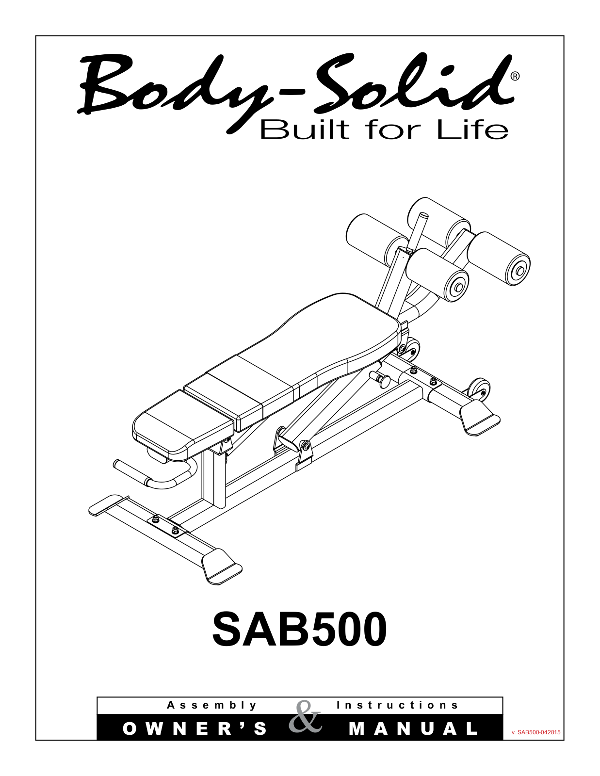 Body Solid SAB500 User Manual