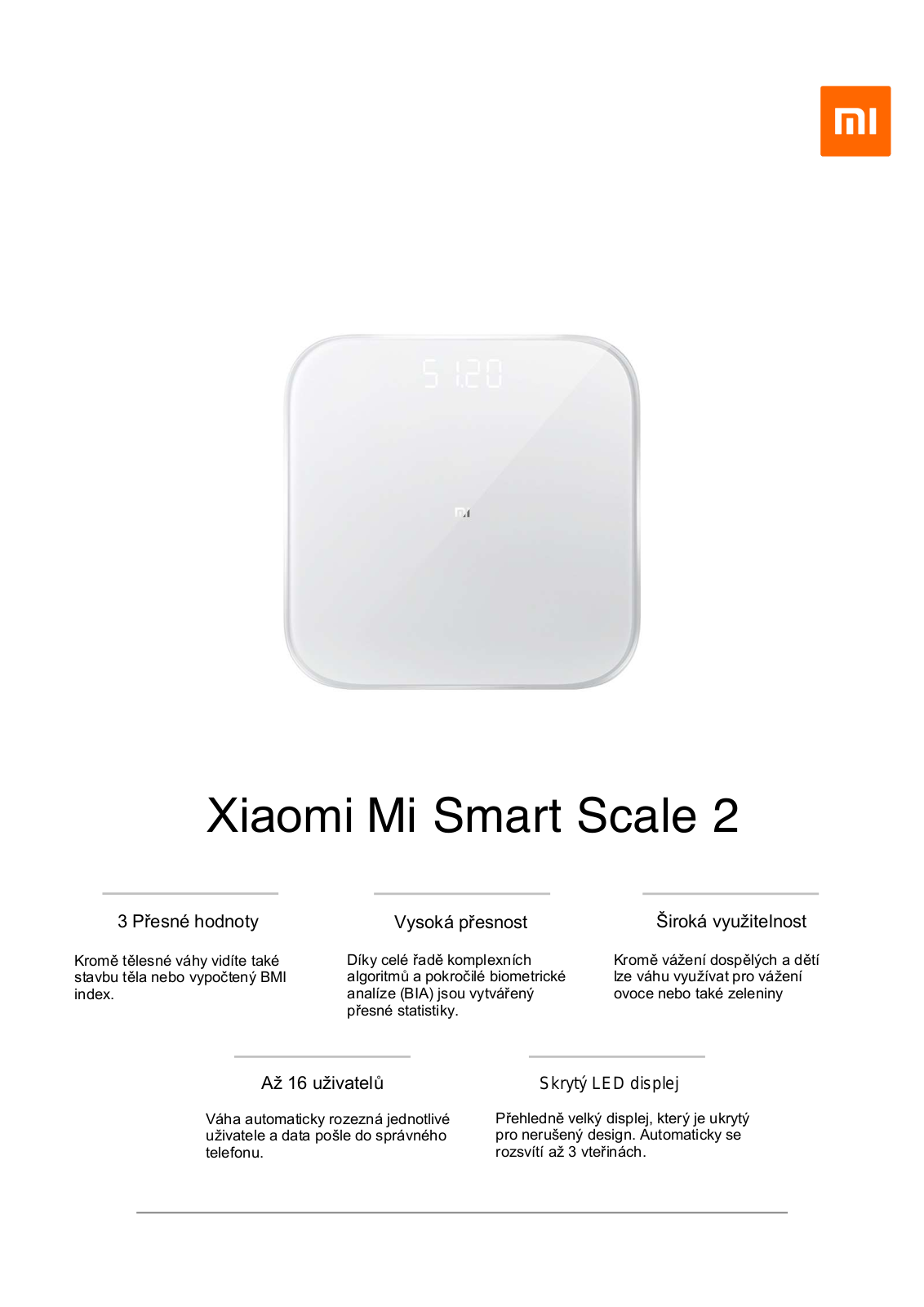 Xiaomi Mi Smart Scale 2 white User Manual