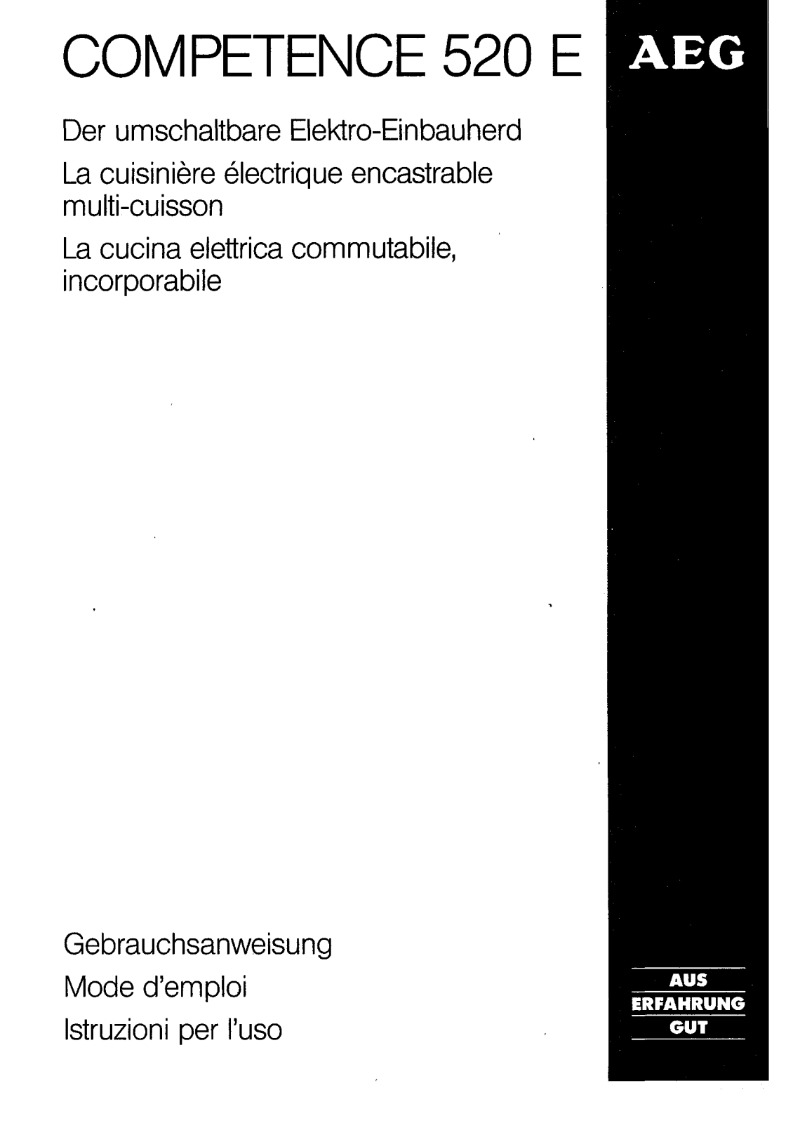 AEG COMPETENCE 520E User Manual