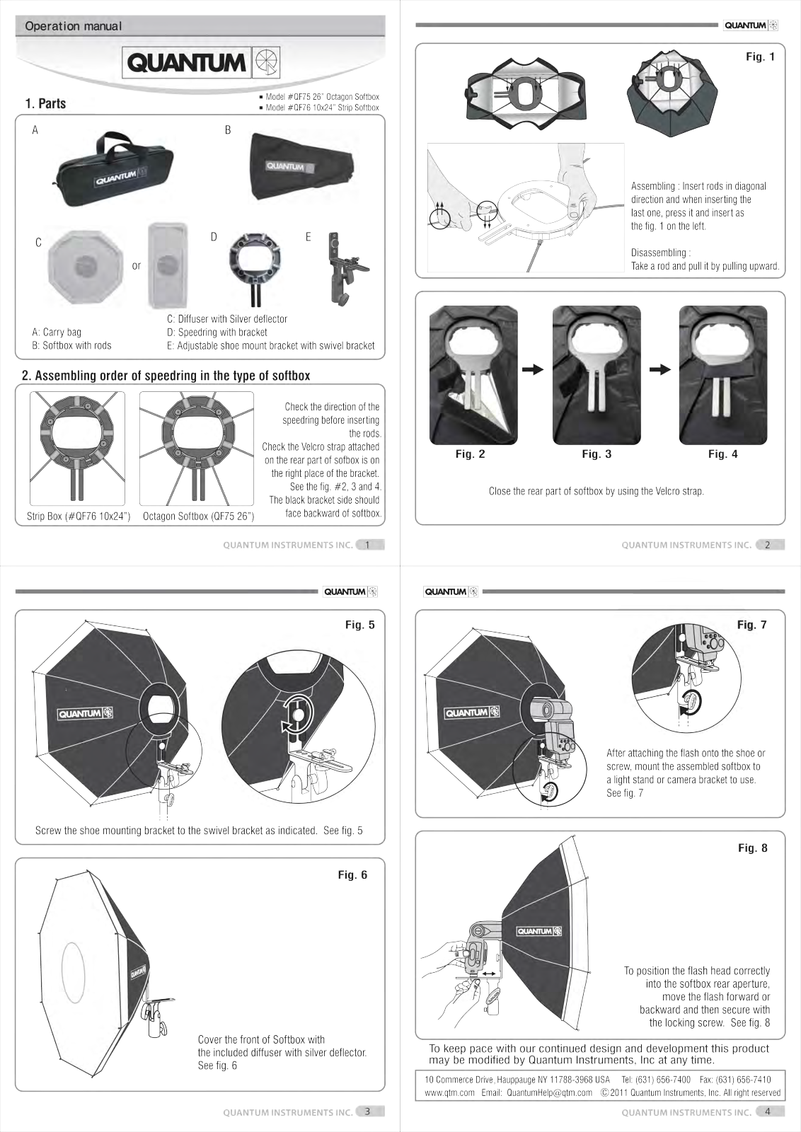 Quantum 860730, 860735 User manual