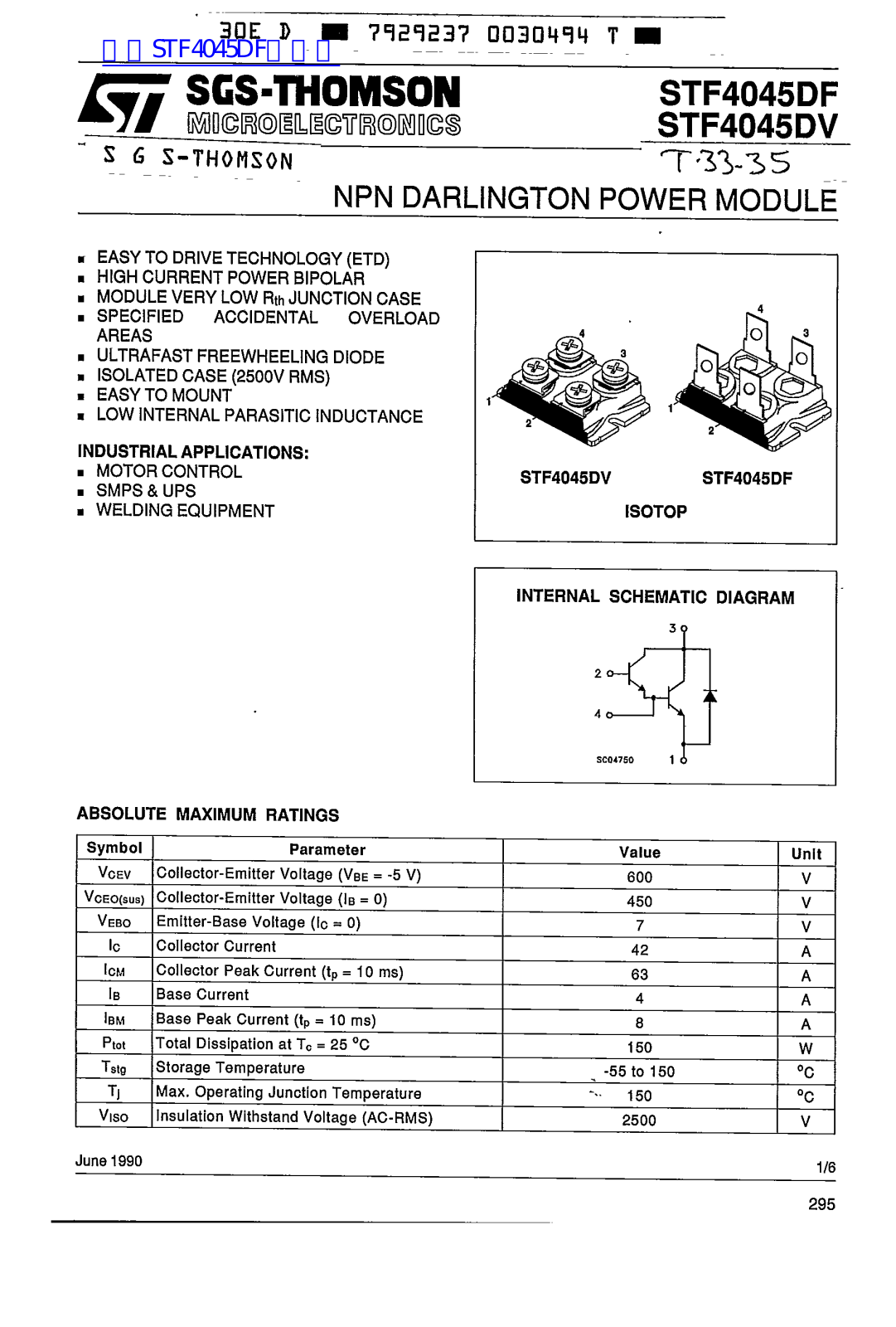 ST STF4045DF, STF4045DV User Manual