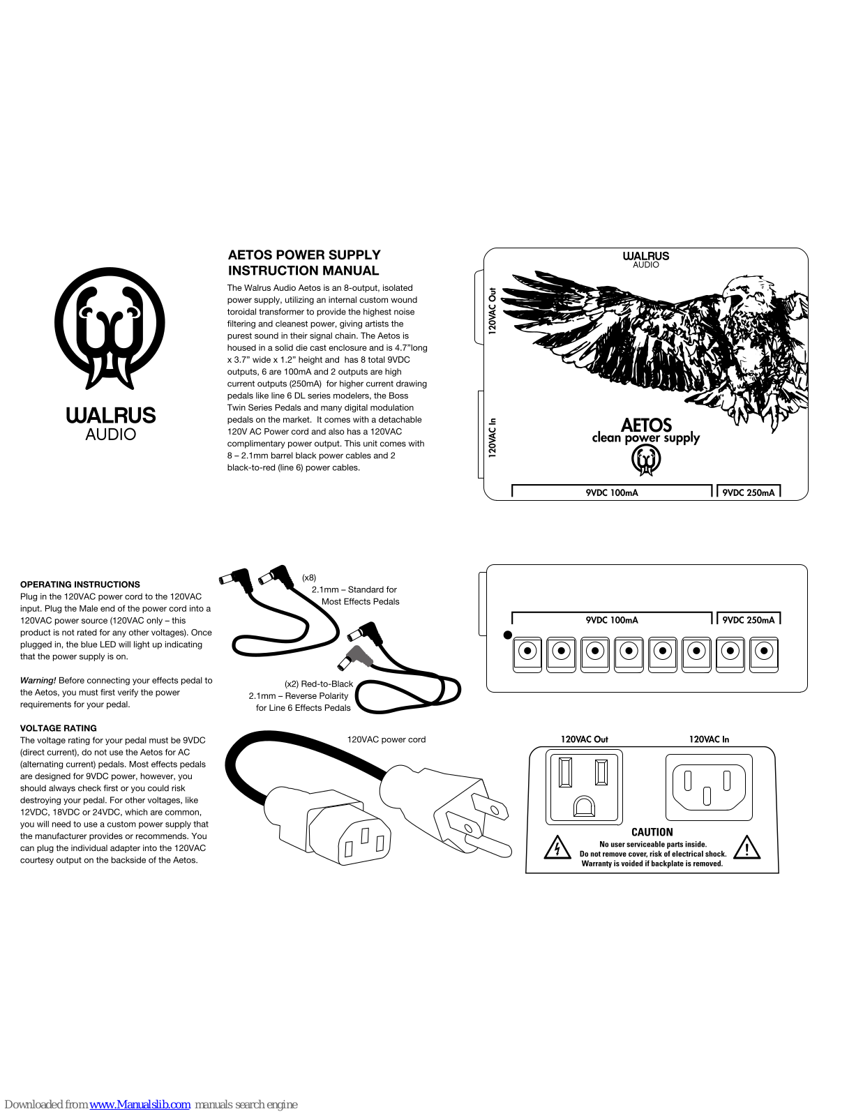 Walrus Audio Aetos Instruction Manual