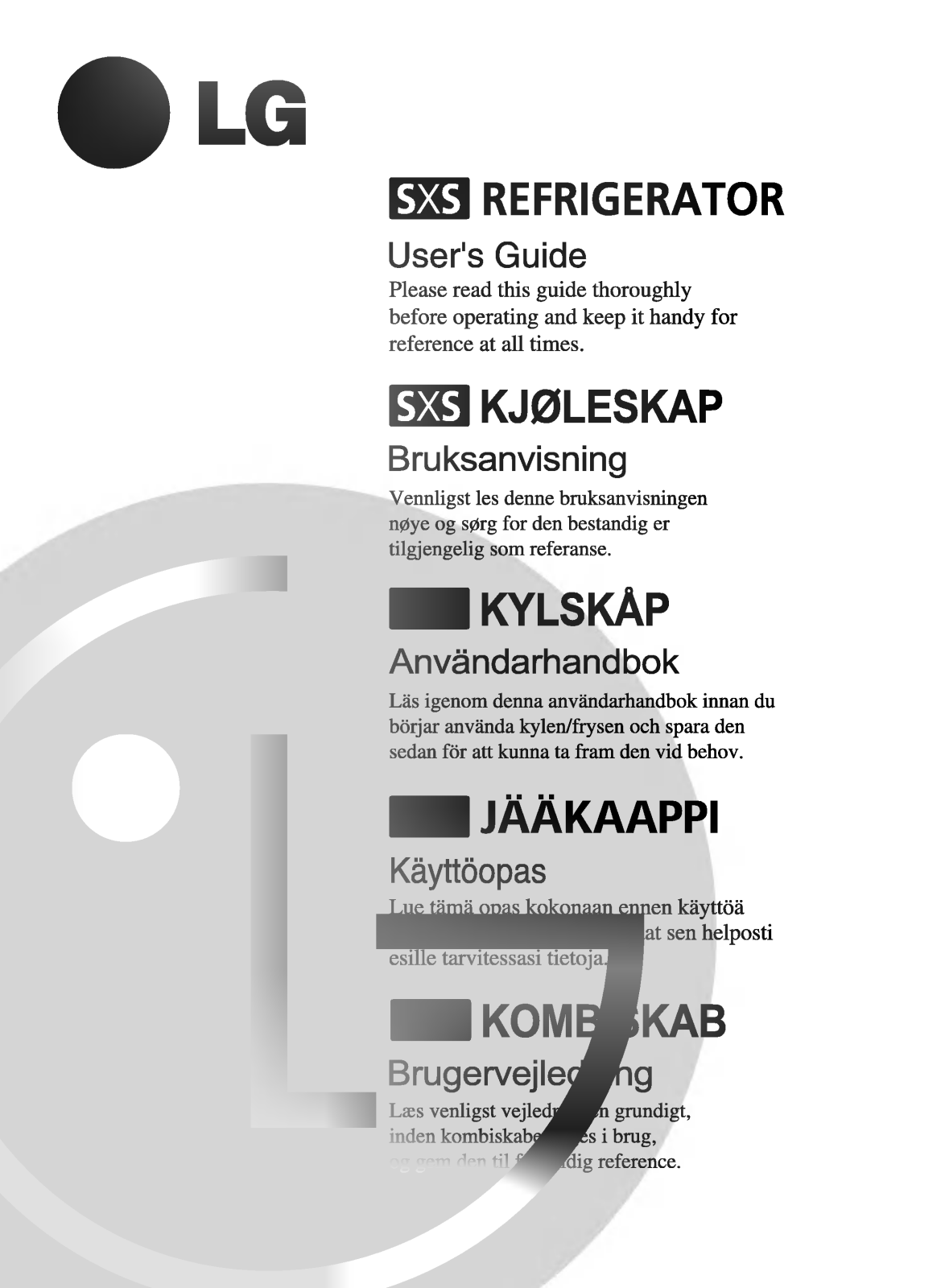 LG GR-A207CTBA User manual