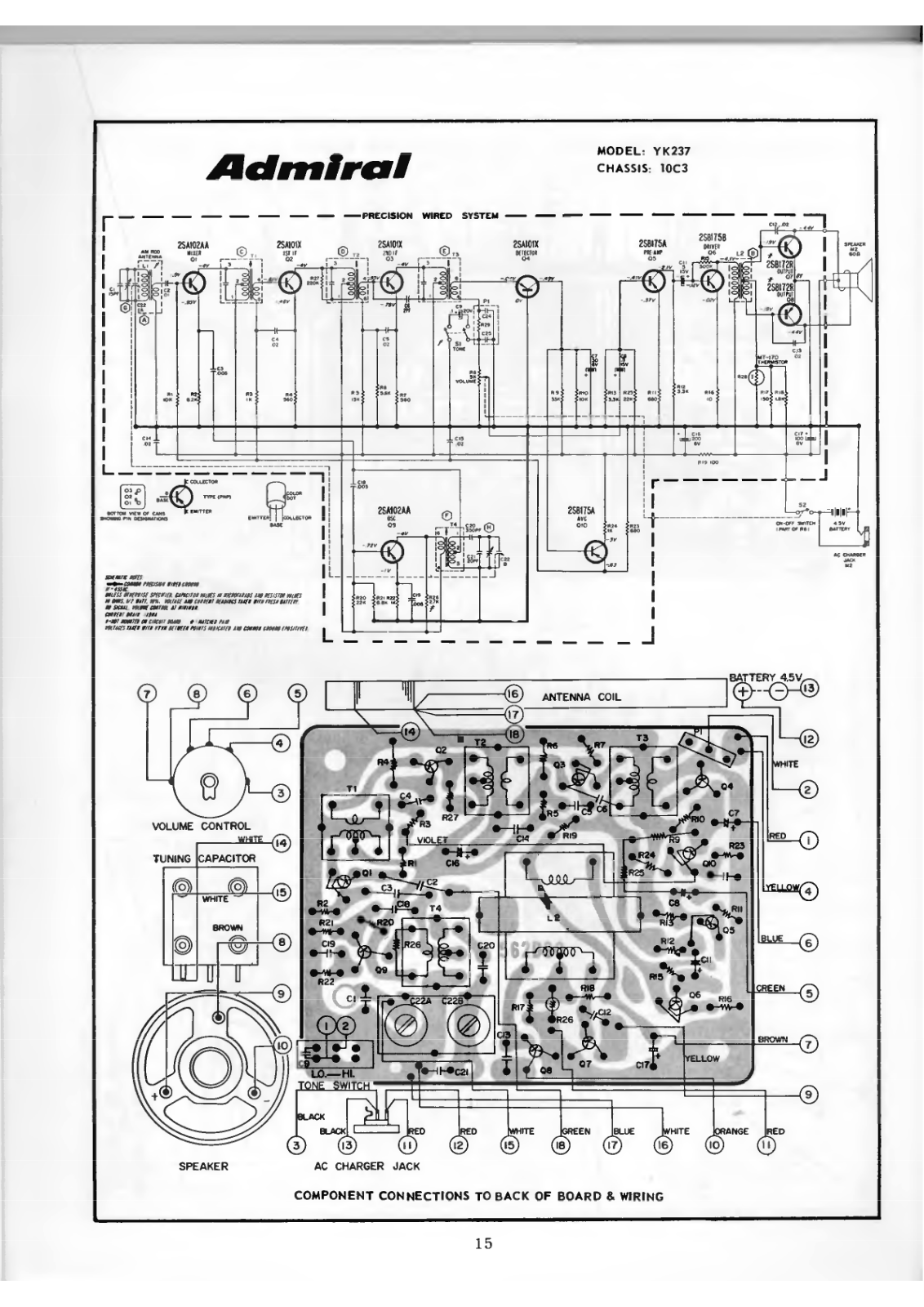 Admiral YK237 Schematic