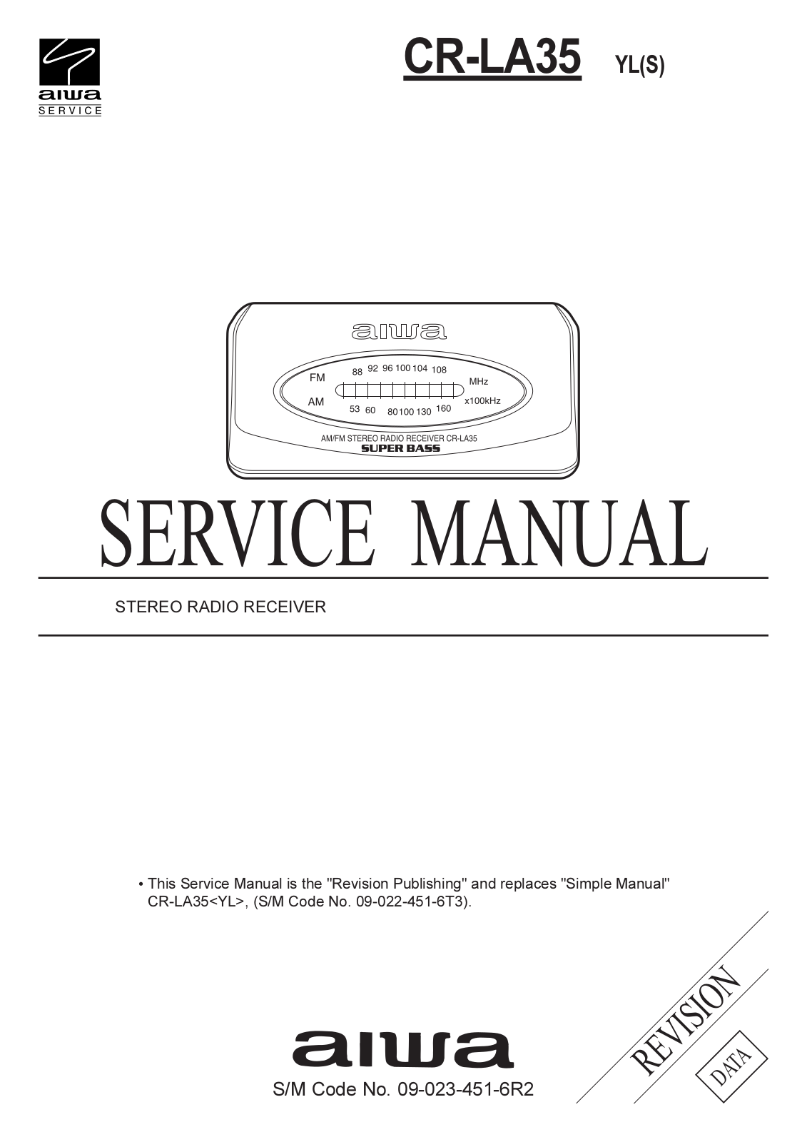 Aiwa CR-LA35 Service Manual