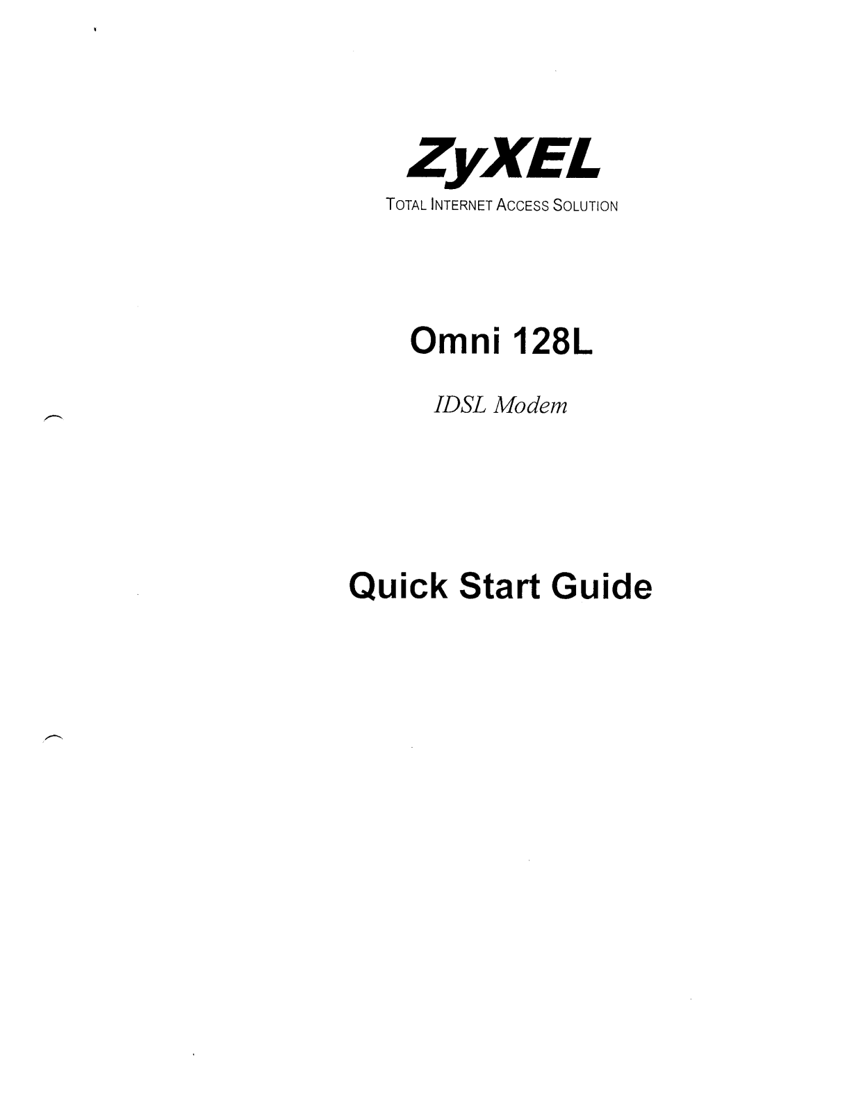 ZyXEL Communications OMNI128L User Manual