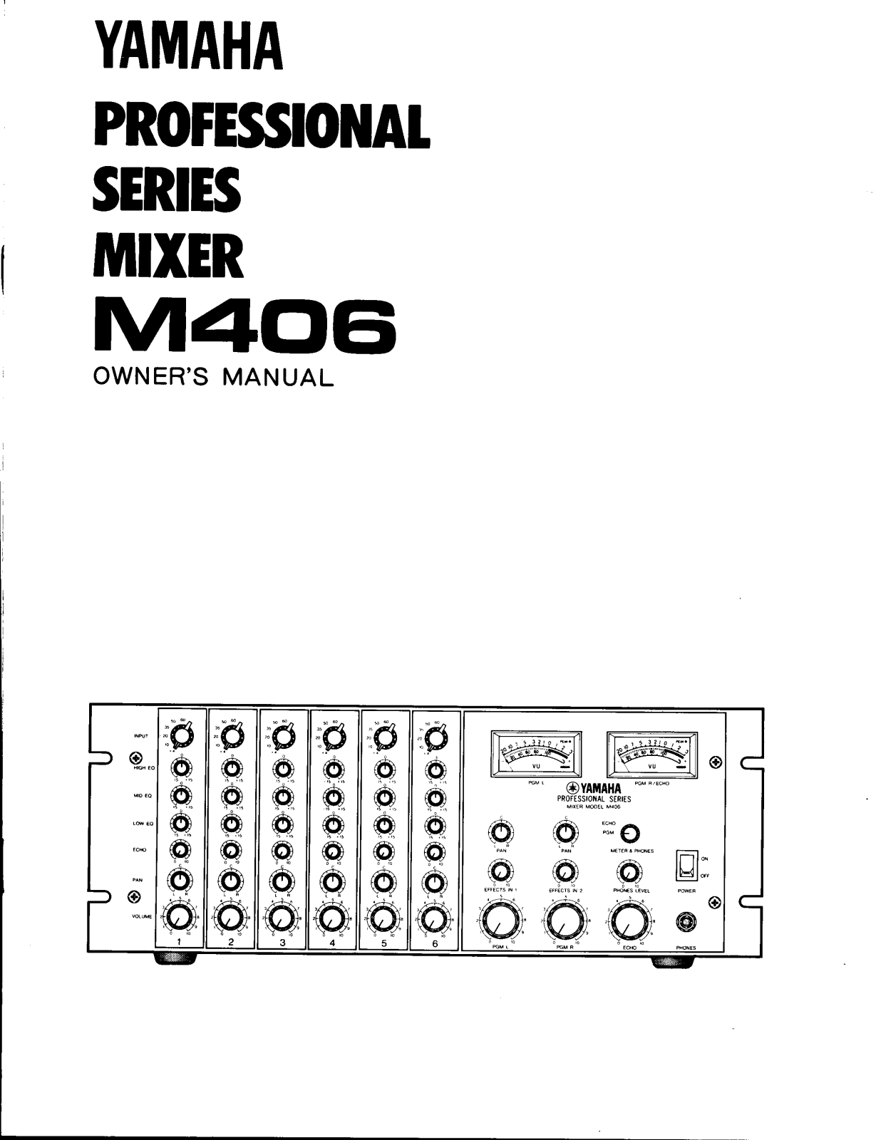 Yamaha M406 User Manual