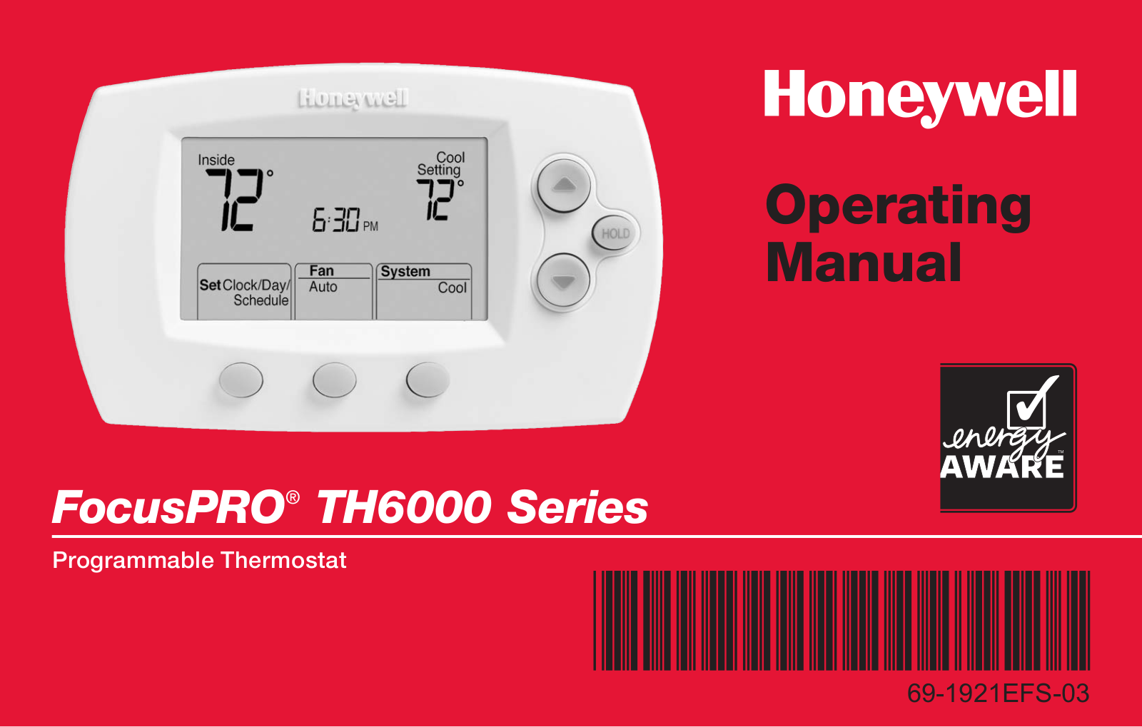 Honeywell TH6000 User Manual