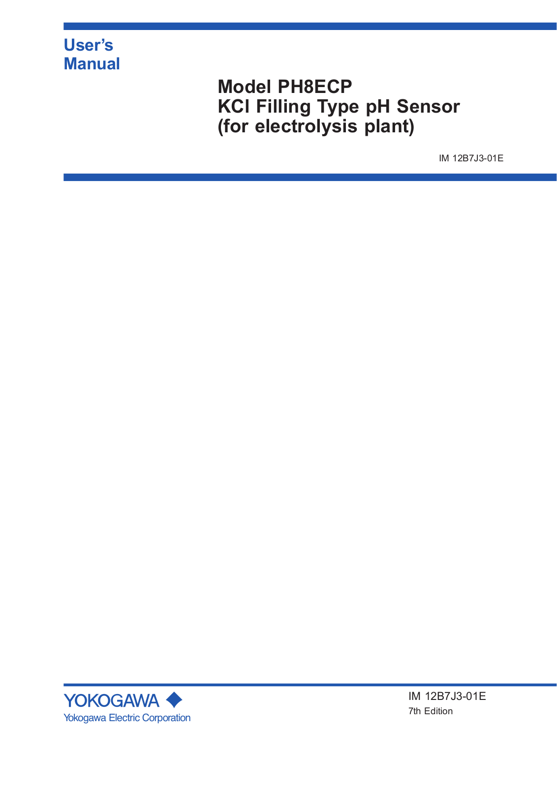 YOKOGAWA PH8ECP User Manual