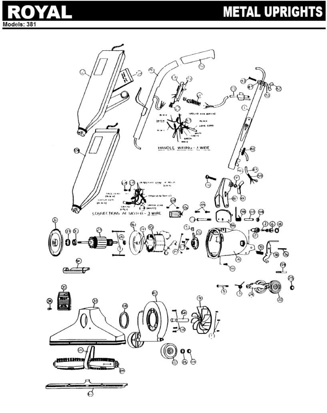 Royal 381 Parts List