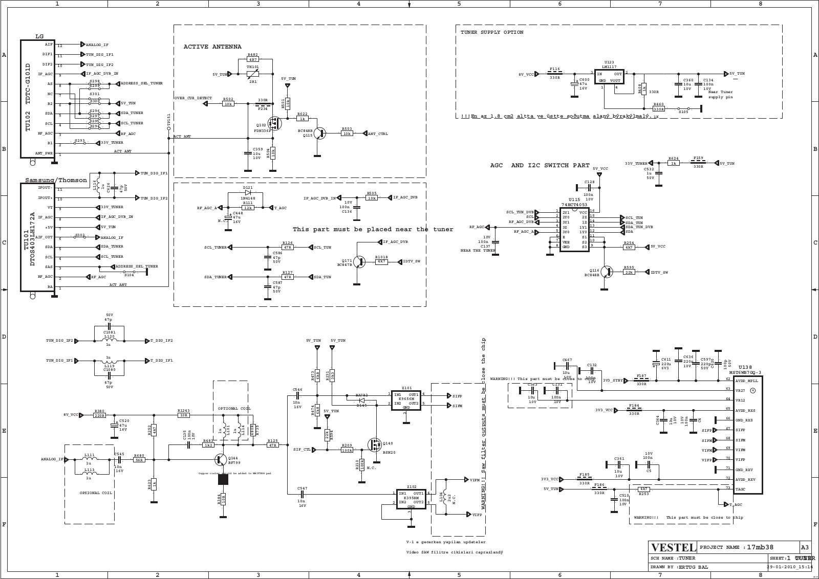 Vestel 17MB38 Schematic