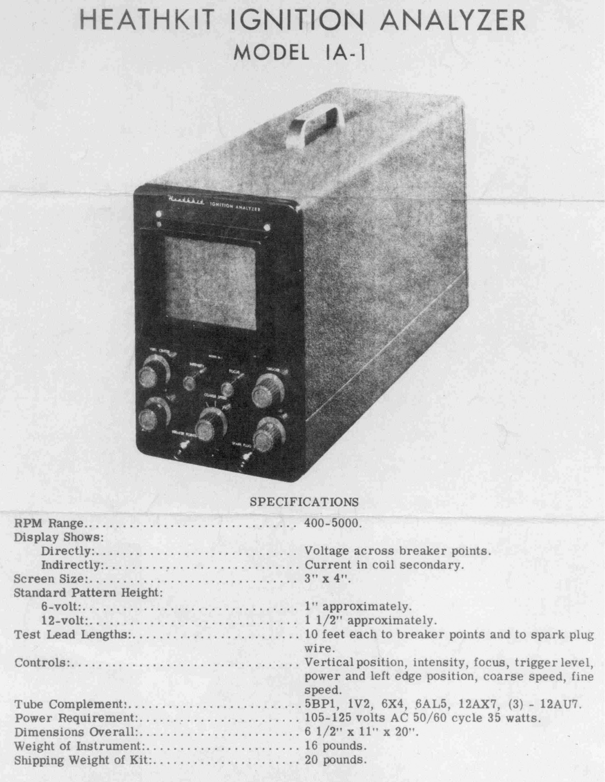 Heathkit IA-1 Schematic