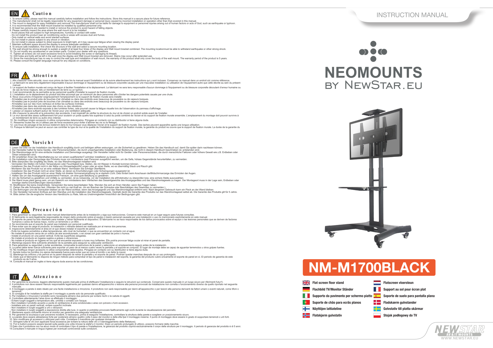 Newstar NM-M1700BLACK User Manual