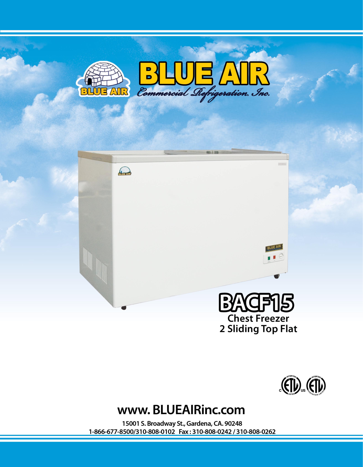 Blue Air BACF15 User Manual