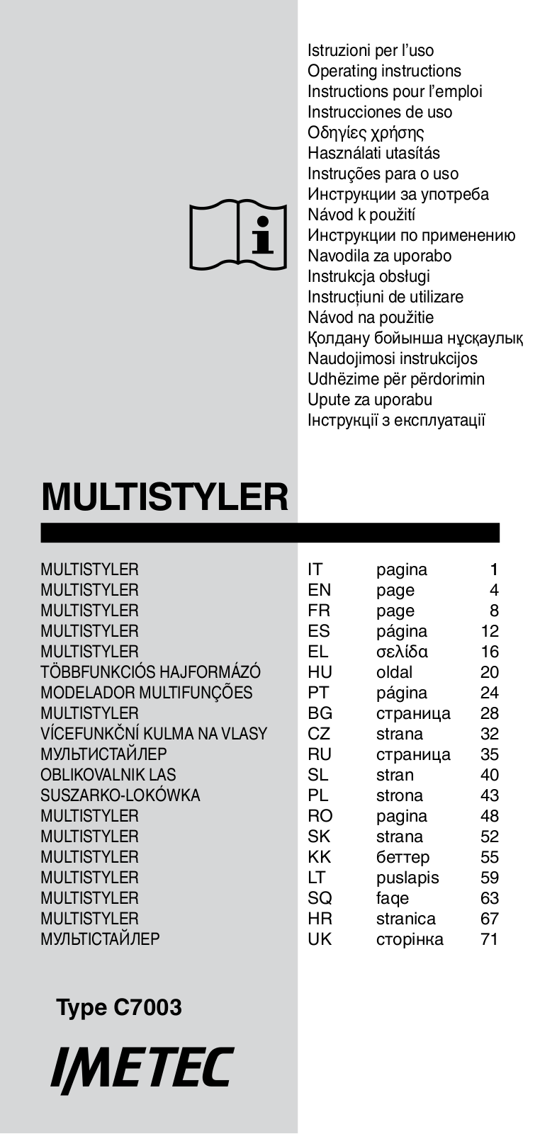 Bellissima 11238 GM9 90 User Manual