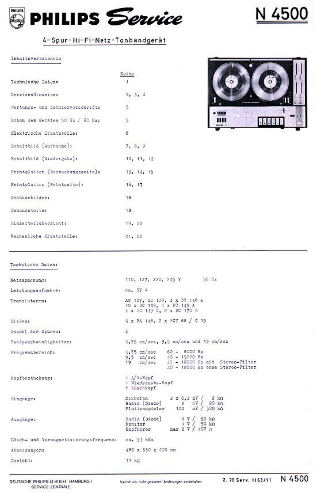 Philips N-4500 Service Manual