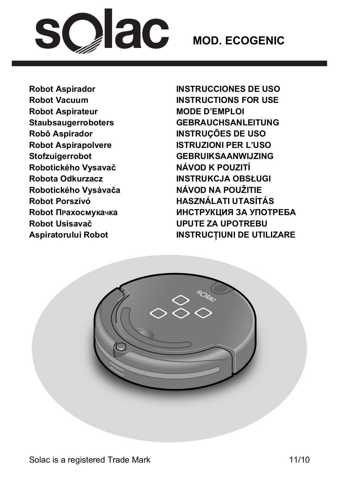 SOLAC ECOGENIC User Manual