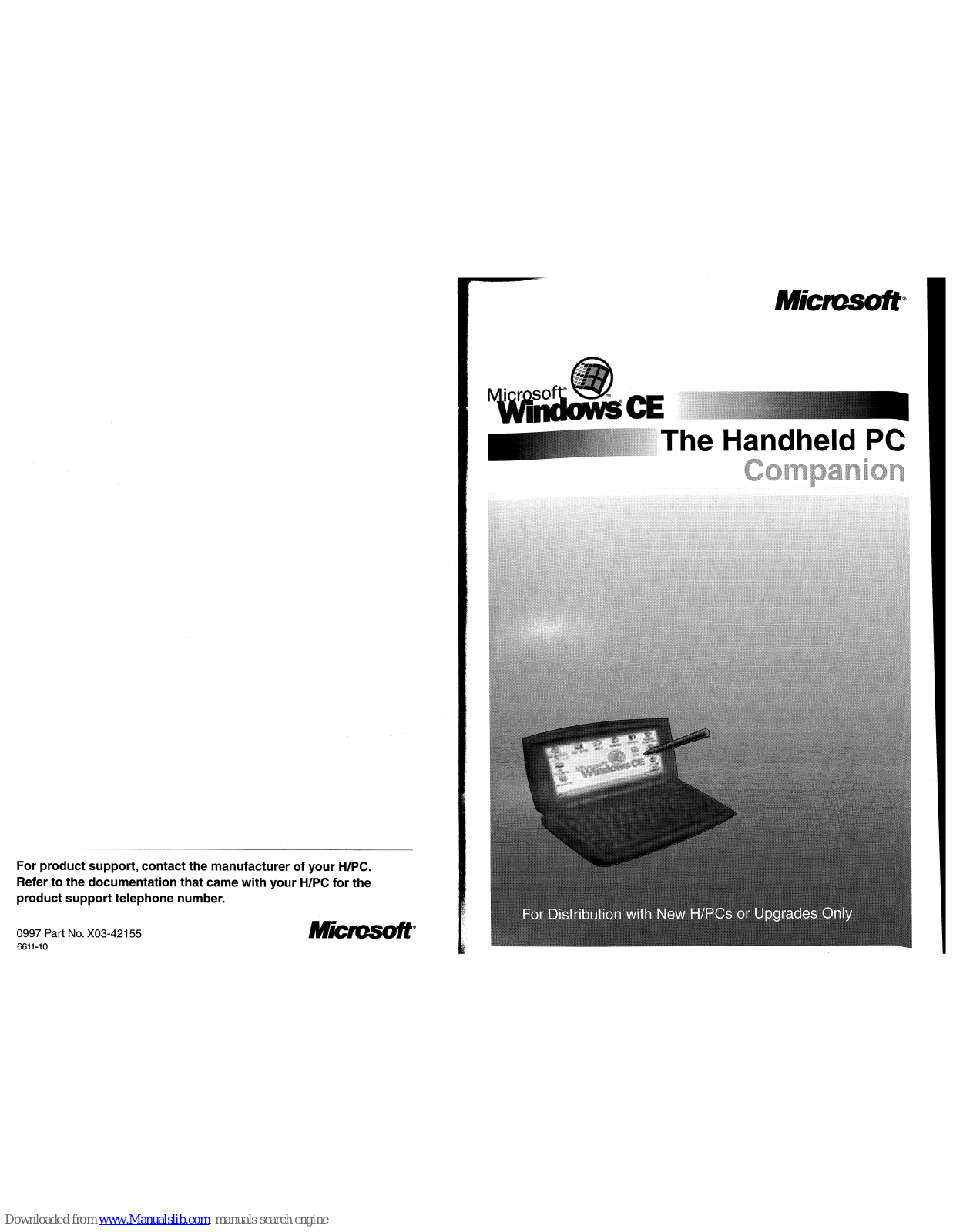 Casio THE HANDHELD PC COMPANION User Manual