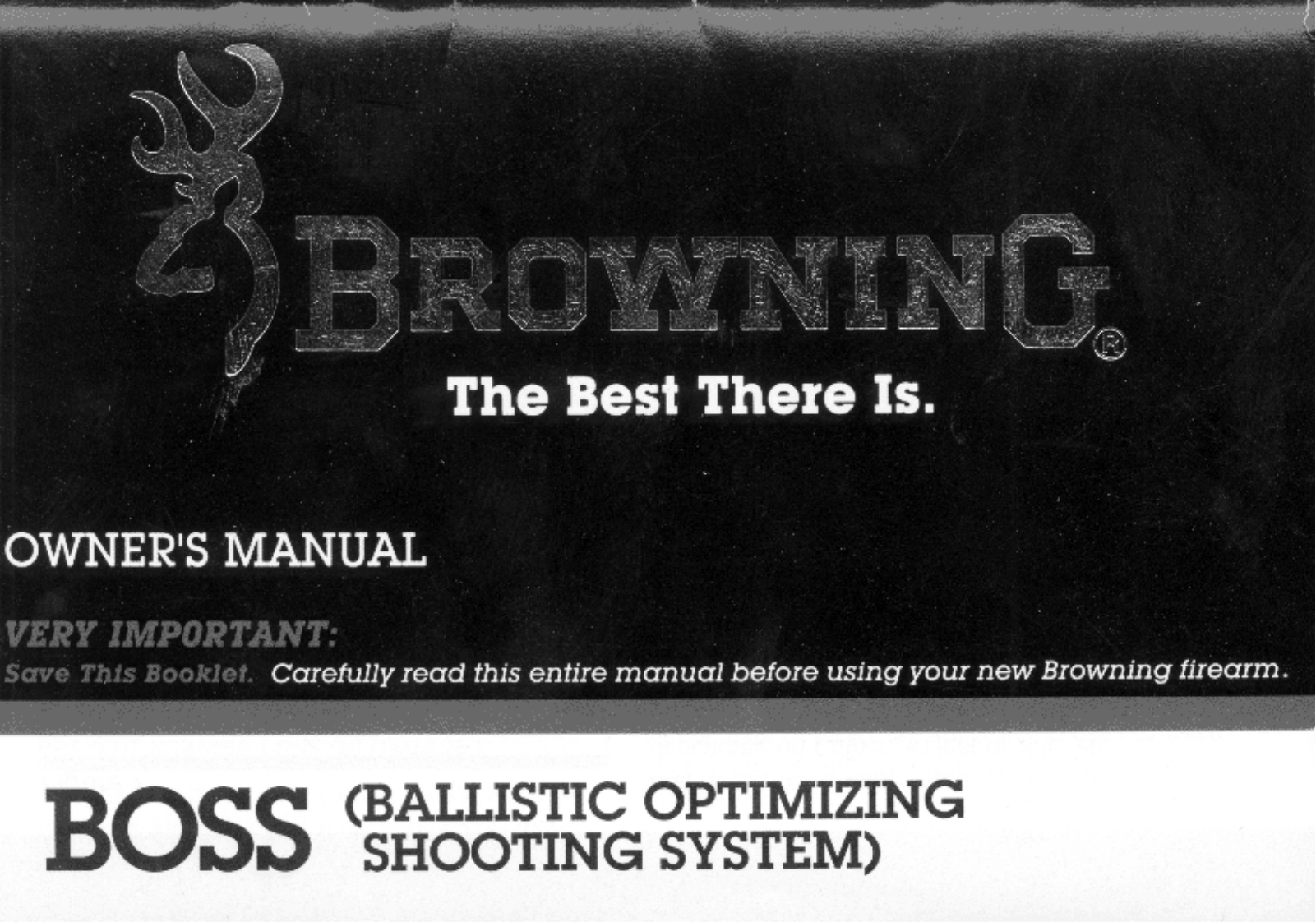 Browning BOSS User Manual