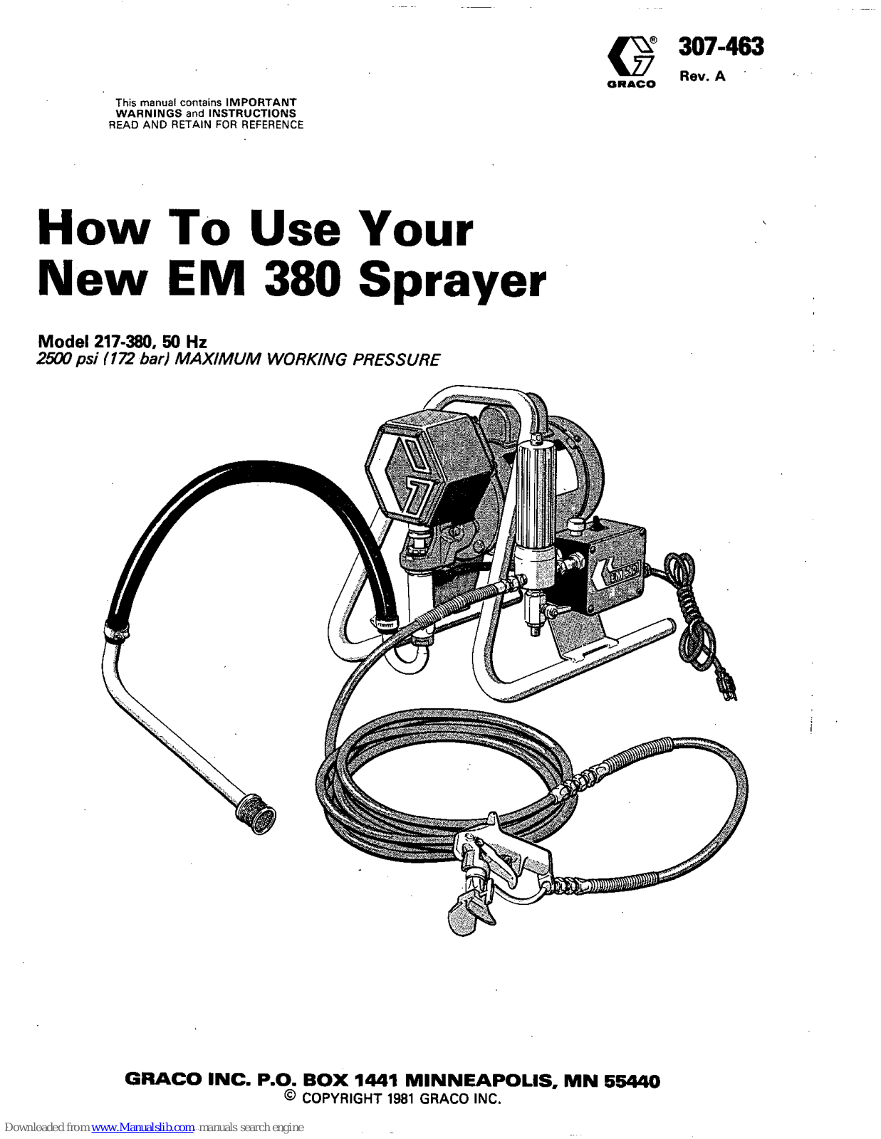 Graco 217-38 EM 380, 217-380, EM 380 User Manual - ManualMachine.com