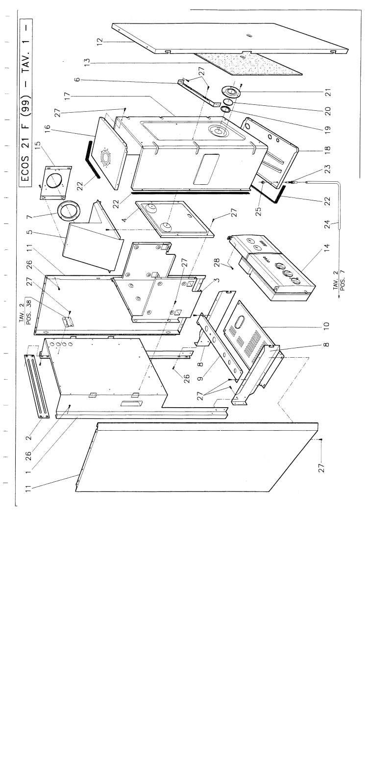ARCA ECOS 21 F ESPLOSO COMPONENTI - ManualMachine.com