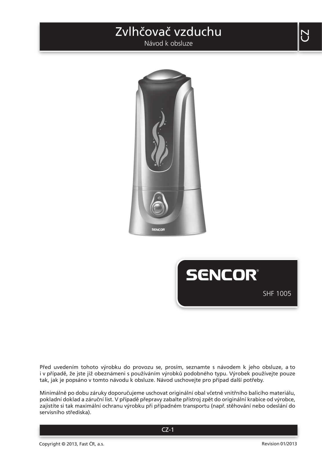 Sencor SHF 1005 User Manual