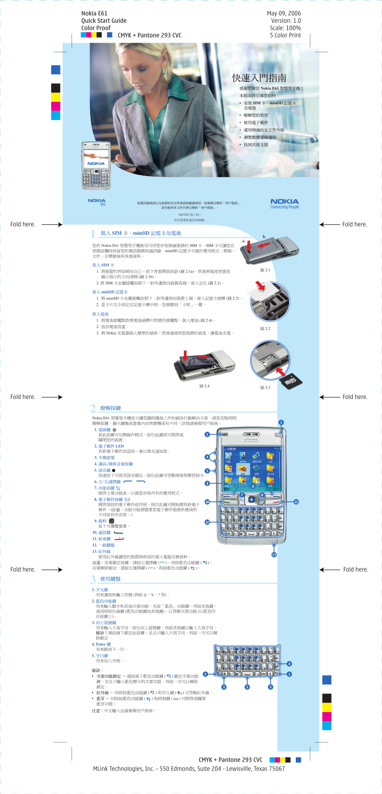 Nokia E61 Quick start guide