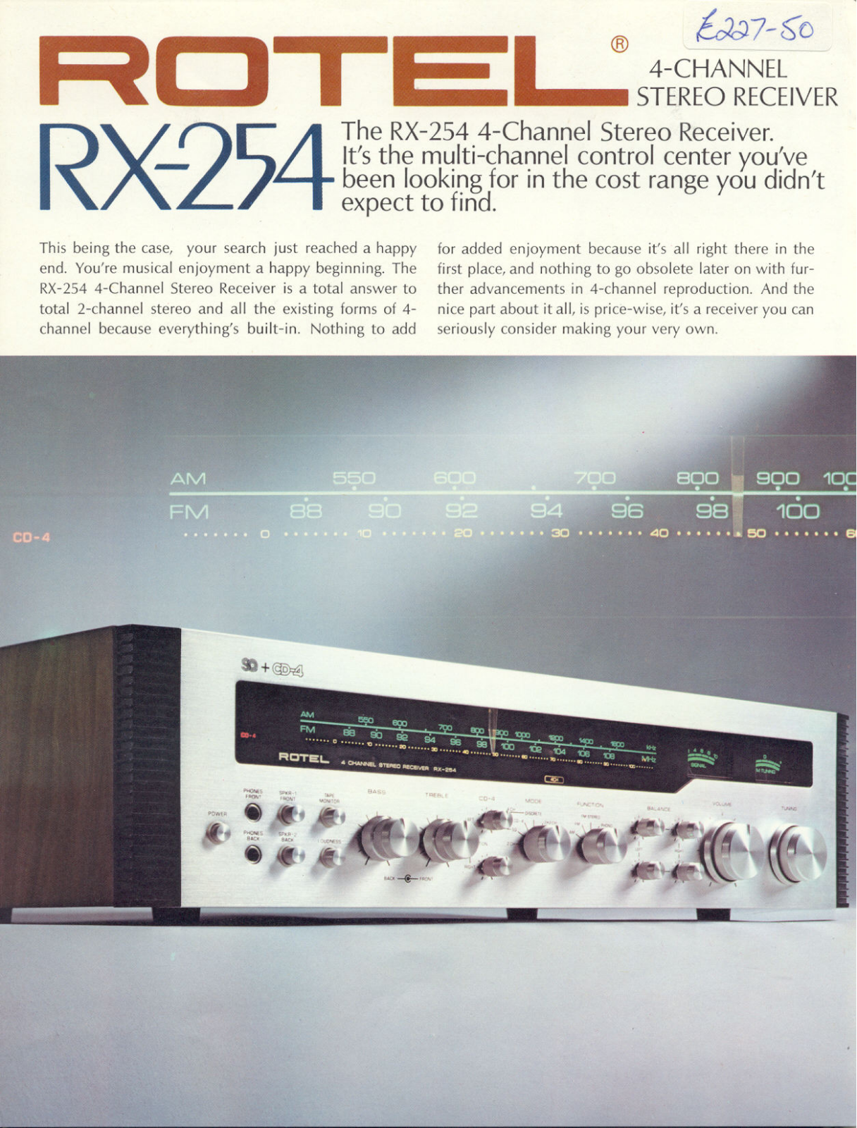 Rotel RX-254 Brochure