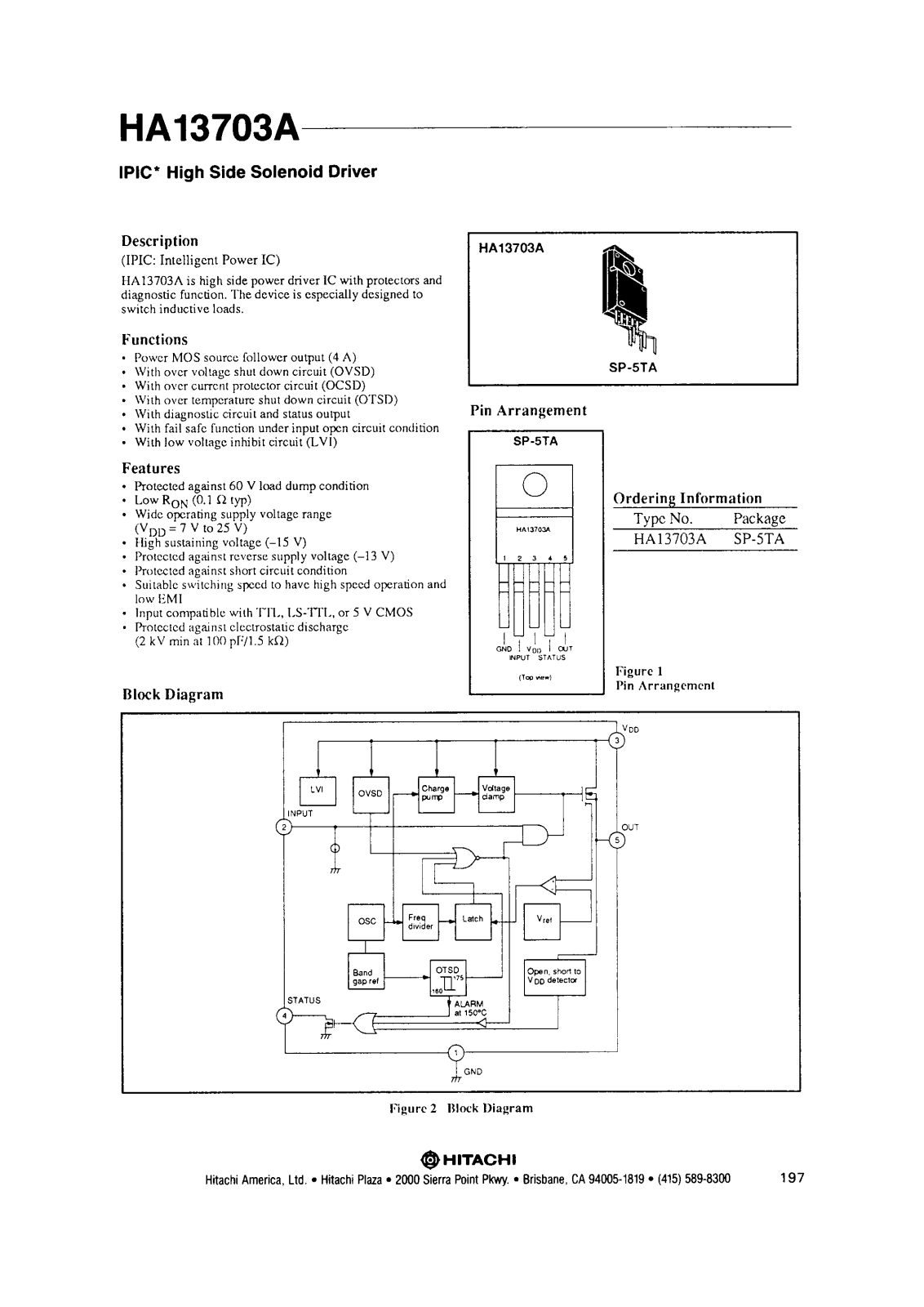 HIT HA13703A Datasheet