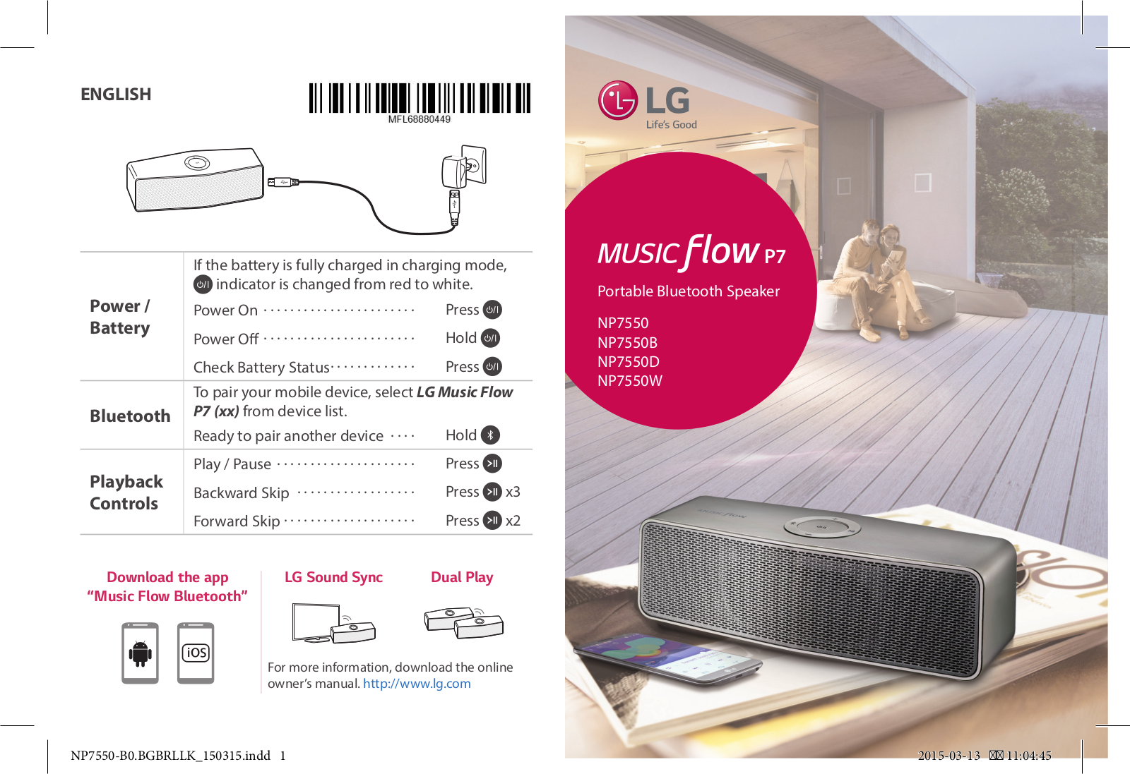 LG NP7550W User Guide